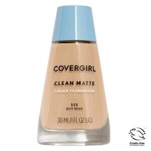 NWT! CoverGirl Clean Matte Foundation 525 Buff Beige Makeup Cosmetics